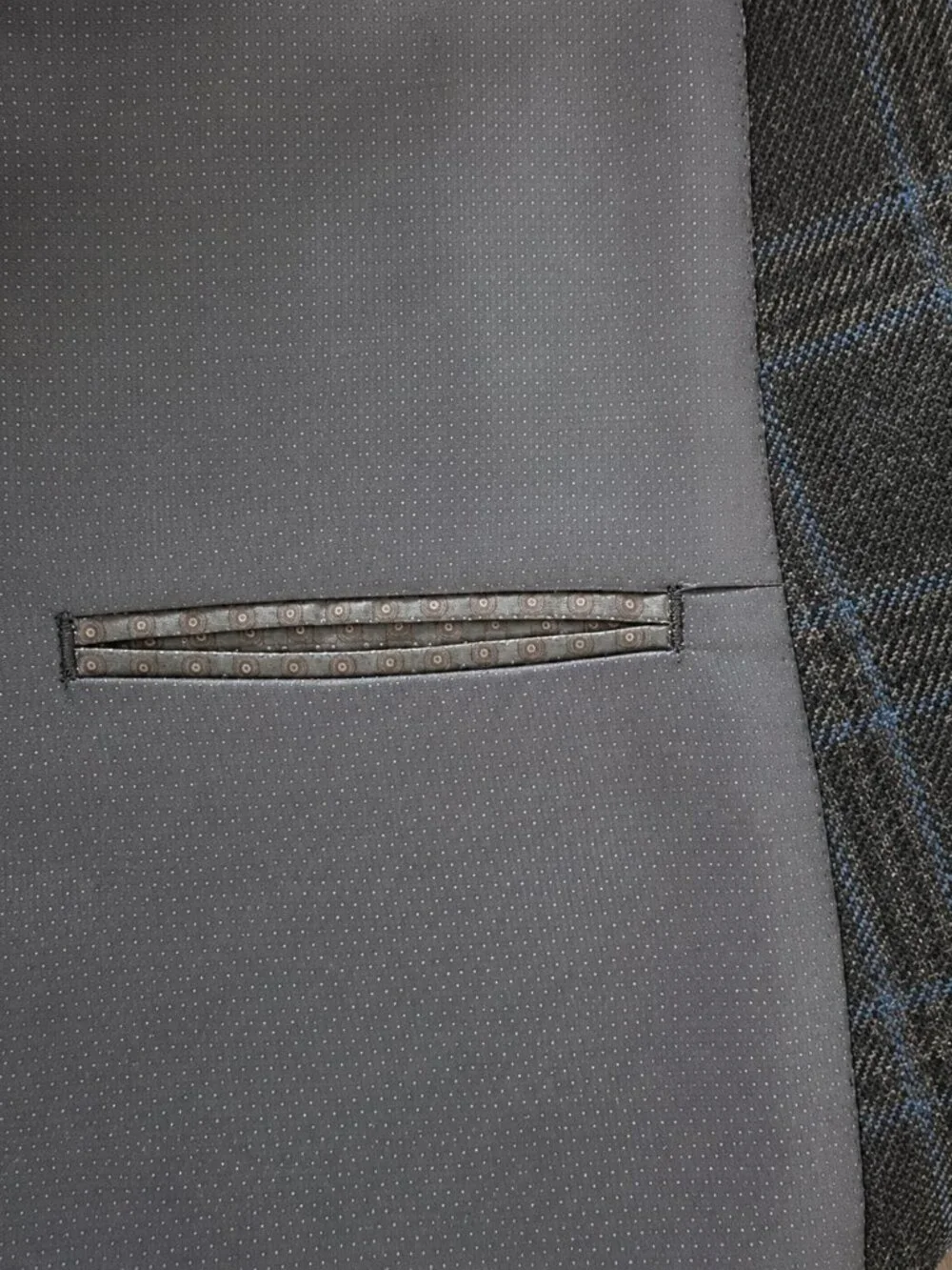 100% Wool Windowpane-Michael Kors Sport Coat/Blazer-Blue/Gray Sz 48R